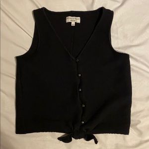 Madewell Texture and Thread Tie Front Tank - S